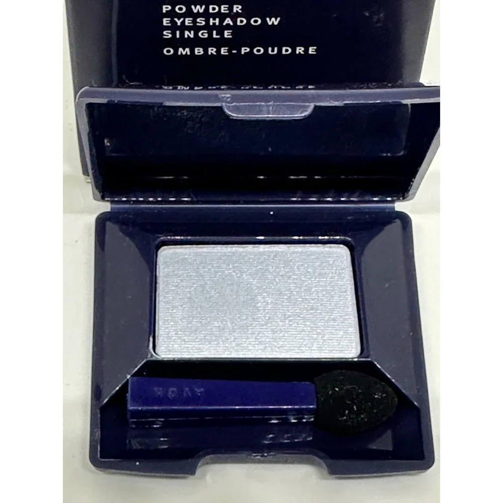 VTG Avon True Color Powder Eyeshadow Single Blue Ice Shimmer Makeup 2002 NOS